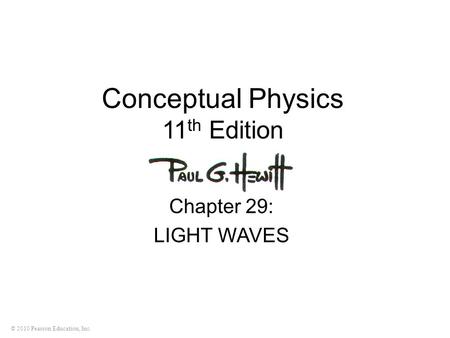 Conceptual Physics 11th Edition