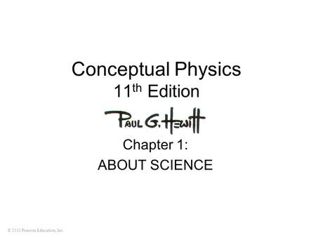 Conceptual Physics 11th Edition