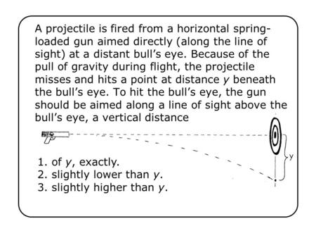 1. of y, exactly. 2. slightly lower than y. 3. slightly higher than y.