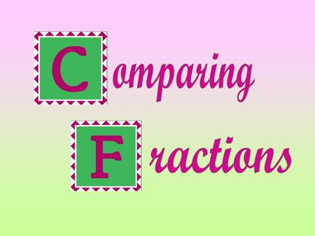 This presentation can be used as a teacher- led activity to practice a variety of methods and strategies for solving problems that compare fractions.