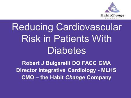 Reducing Cardiovascular Risk in Patients With Diabetes