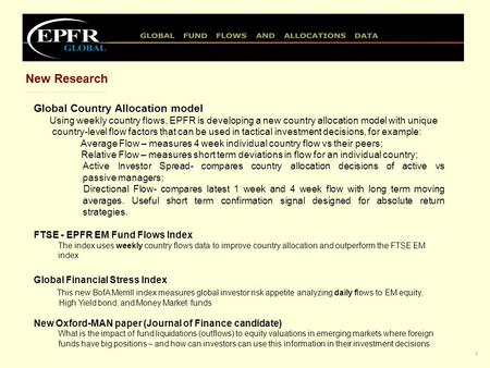 Using fund flows as a factor in the investment process.