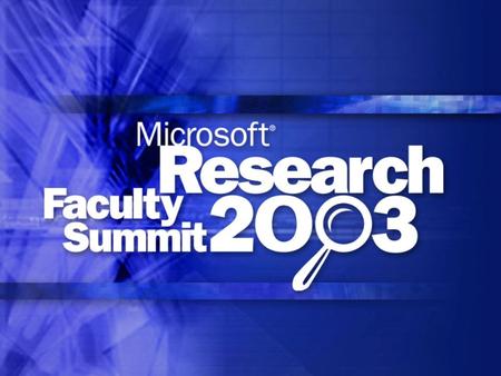 Microsoft Research Faculty Summit 2003 Brad A. Myers & Jeffrey Nichols The Personal Universal Controller and.NET CF Pebbles Research Project Human Computer.