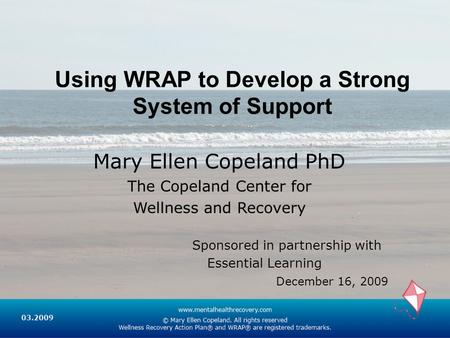 Using WRAP to Develop a Strong System of Support