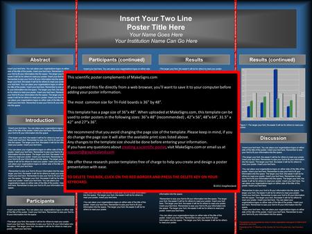 Insert Your Two Line Poster Title Here Your Name Goes Here Your Institution Name Can Go Here TRIFOLD AREA – THIS GUIDE WILL BE REMOVED BEFORE PRINTING.