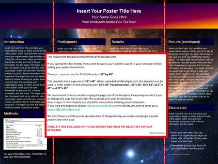 Insert Your Poster Title Here Your Name Goes Here Your Institution Name Can Go Here IntroductionParticipantsResults Methods Measures Results (continued)