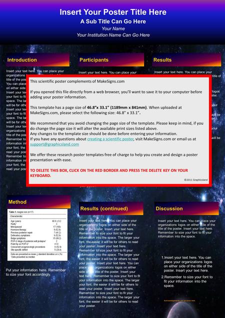 Insert Your Poster Title Here A Sub Title Can Go Here Your Name Your Institution Name Can Go Here IntroductionParticipantsResults Method Acknowledgements.