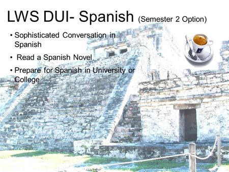 LWS DUI- Spanish (Semester 2 Option)