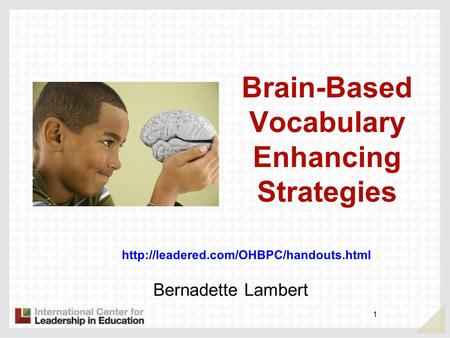 Brain-Based Vocabulary Enhancing Strategies