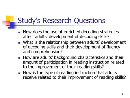 Building a Knowledge Base for Teaching Adult Decoding Richard Venezky, Principal Investigator Deborah Knight, Co-Investigator University of Delaware Judith.