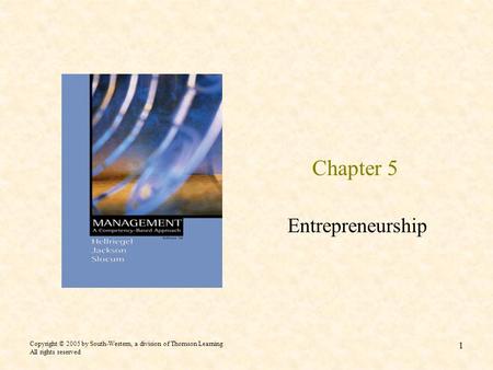 Chapter 5 Entrepreneurship