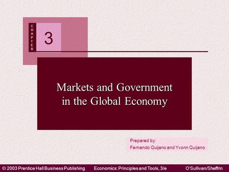 © 2003 Prentice Hall Business PublishingEconomics: Principles and Tools, 3/eOSullivan/Sheffrin Prepared by: Fernando Quijano and Yvonn Quijano CHAPTERCHAPTER.