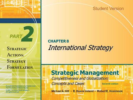 CHAPTER 8 International Strategy