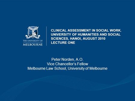 Vice Chancellor’s Fellow Melbourne Law School, University of Melbourne