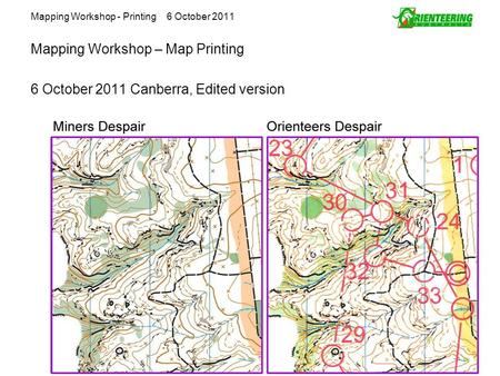 Mapping Workshop - Printing 6 October 2011