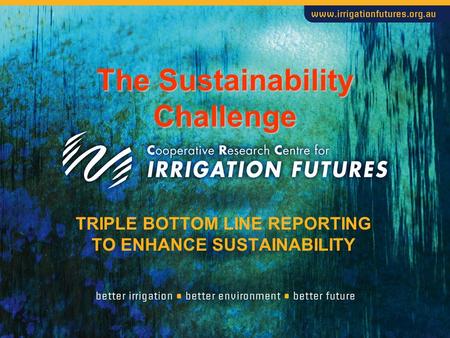 The Sustainability Challenge