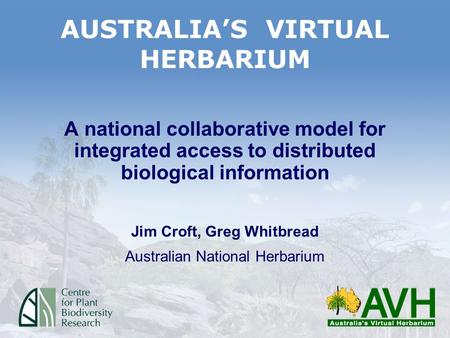 AUSTRALIA’S VIRTUAL HERBARIUM