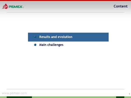 PEMEX: Perspectives and main Challenges Nov 6, 2008.