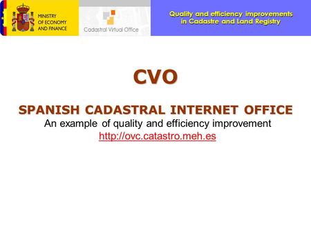 SPANISH CADASTRAL INTERNET OFFICE