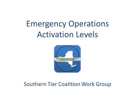 Emergency Operations Activation Levels