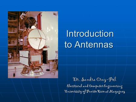 Introduction to Antennas