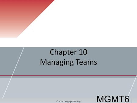 Chapter 10 Managing Teams