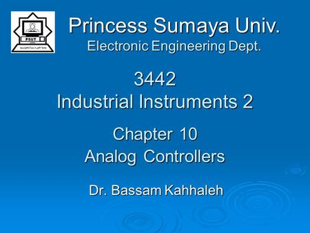 3442 Industrial Instruments 2 Chapter 10 Analog Controllers