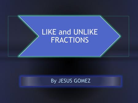 By JESUS GOMEZ. * HAVE SAME DENOMINATORS. * HAVE DIFFERENT NUMERATORS. * ADD ONLY NUMERATORS. * LEAVE DENOMINATORS ALONE. * HAVE SAME DENOMINATORS. *