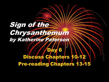 Sign of the Chrysanthemum by Katherine Paterson