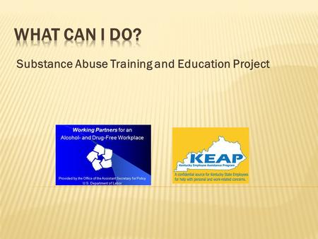 Substance Abuse Training and Education Project.  This substance abuse training program was developed to assist in understanding the impact of alcohol.