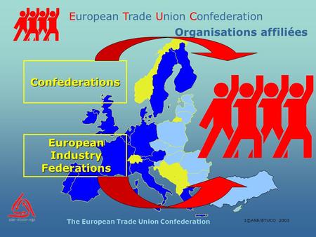 European Trade Union Confederation The European Trade Union Confederation 1©ASE/ETUCO 2003 Organisations affiliées European Industry Federations Confederations.