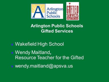 Arlington Public Schools Gifted Services