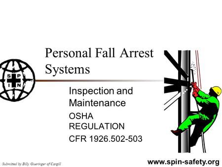 Personal Fall Arrest Systems