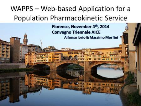 WAPPS – Web-based Application for a Population Pharmacokinetic Service