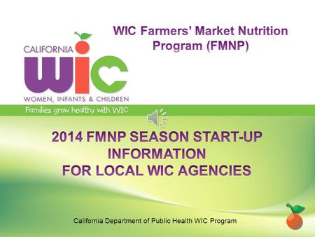 California Department of Public Health WIC Program.