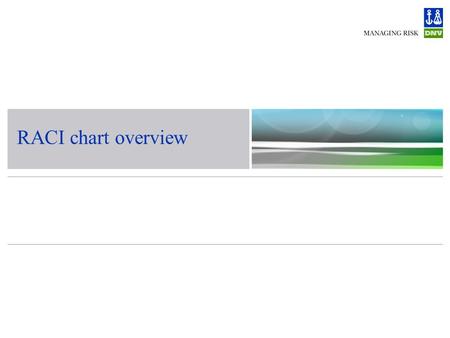 RACI chart overview.