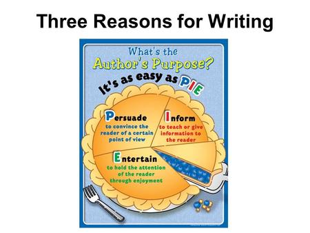 Three Reasons for Writing