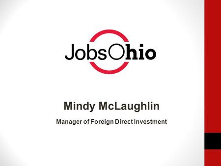 Manager of Foreign Direct Investment