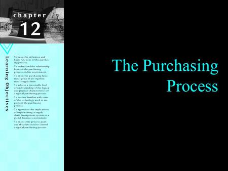 The Purchasing Process