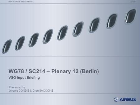 WG78 / SC214 – Plenary 12 (Berlin)