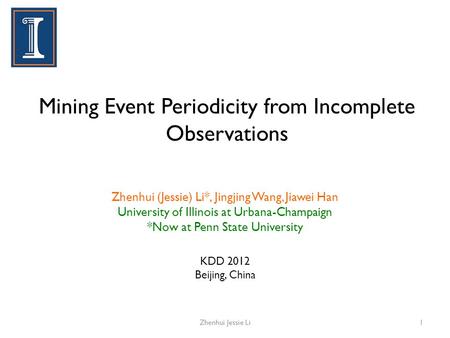 Mining Event Periodicity from Incomplete Observations