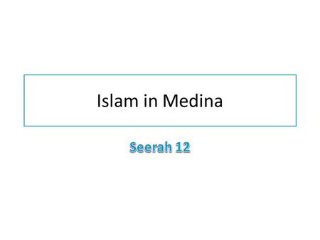 Islam in Medina. Yathrib, which was later called Medina (the city), is revered world-wide as the Prophet's city. It is about 300 miles from Makka. The.