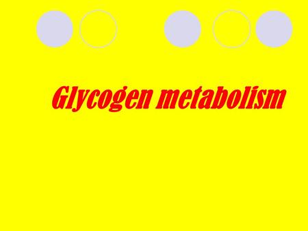 Glycogen metabolism. Glycogen is homopolysaccharide formed of branched α-D- GLUCOSE units (α1,4and α1,6) each branch is made of 6-12 glucose units, at.