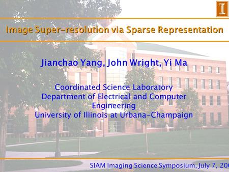 Image Super-resolution via Sparse Representation