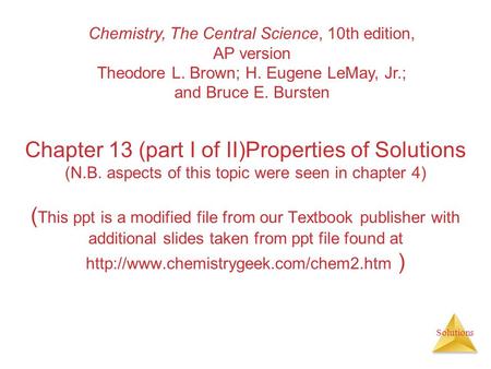 Chemistry, The Central Science, 10th edition, AP version