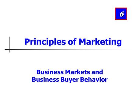 Principles of Marketing