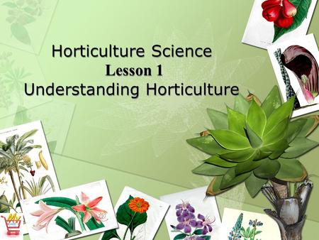 Horticulture Science Lesson 1 Understanding Horticulture