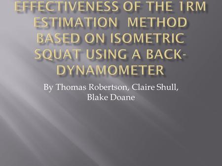 By Thomas Robertson, Claire Shull, Blake Doane.  Until now, the direct measurement technique or the indirect measurement technique has been used to detect.