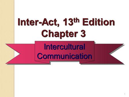 Inter-Act, 13th Edition Chapter 3