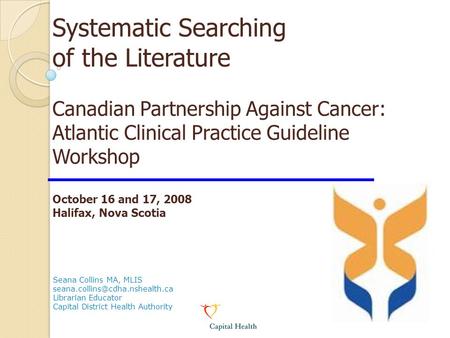 Systematic Searching of the Literature